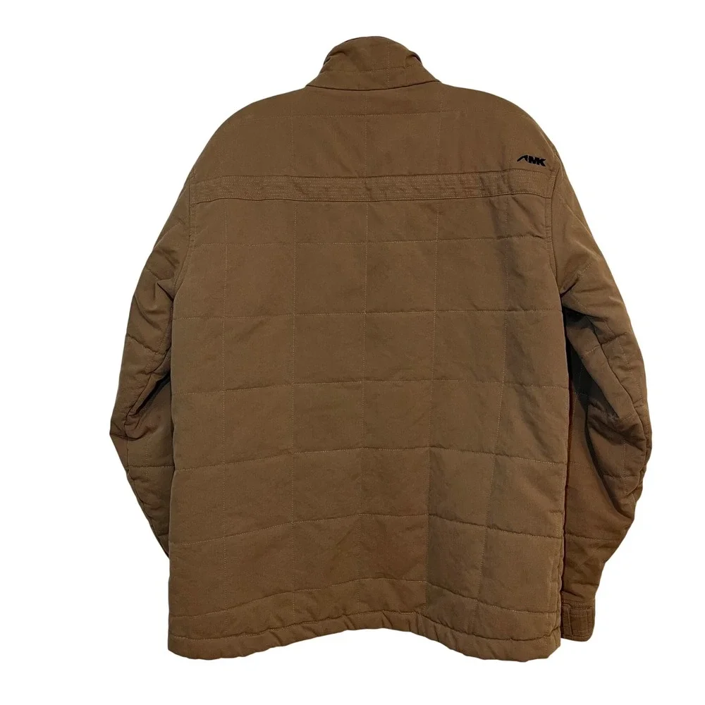 Mountain Khakis Jacket Swagger Brown Tan Tobacco Quilted Water Repellent Large